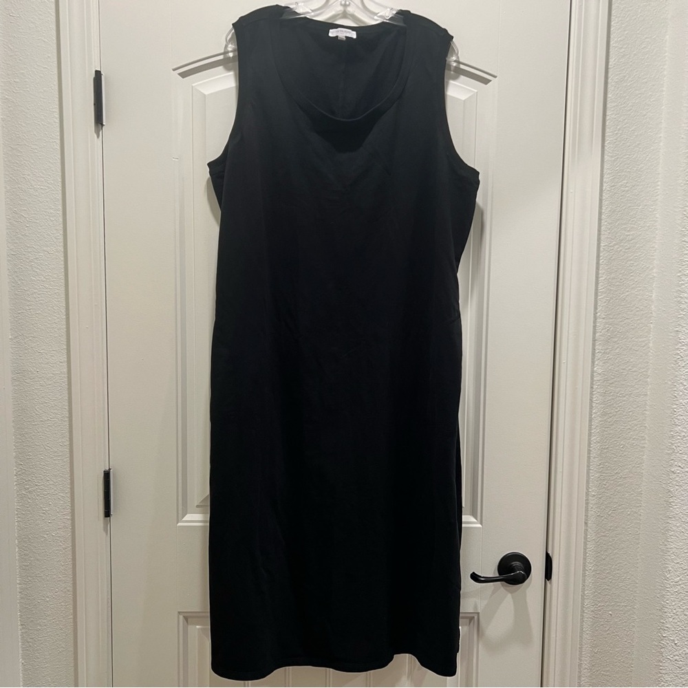 T by Talbots 3X Black Sleeveless Maxi Dress